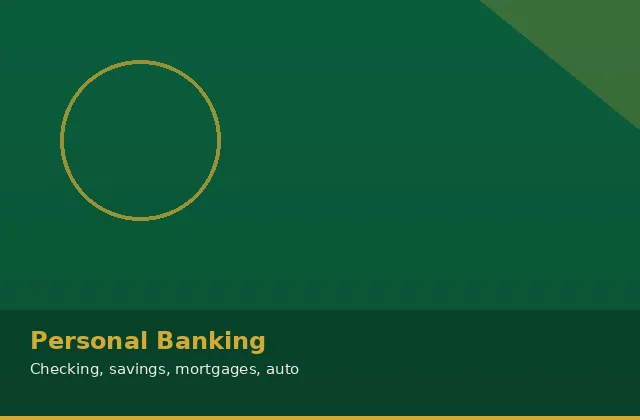 NexTier Bank personal banking feature covering checking savings mortgages auto loans with overlay title